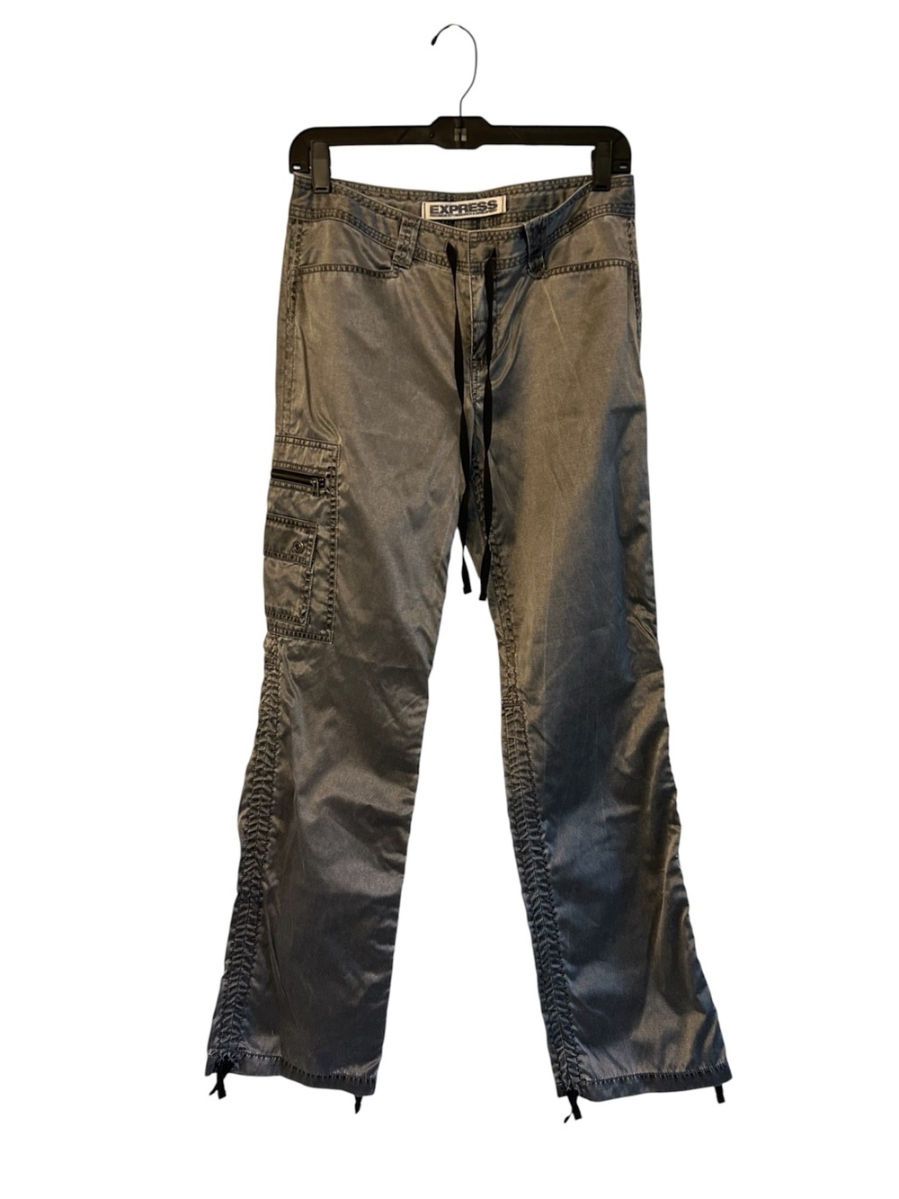 Express women’s  metallic shiny Cargo Pants size 4